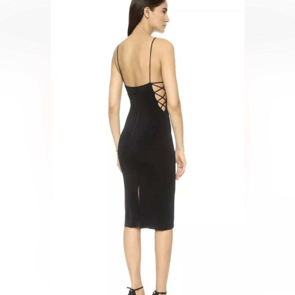 Alice + Olivia Air Kia Side Strap Midi Dress Size 12